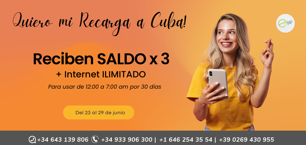 RECARGA ahora a CUBACEL