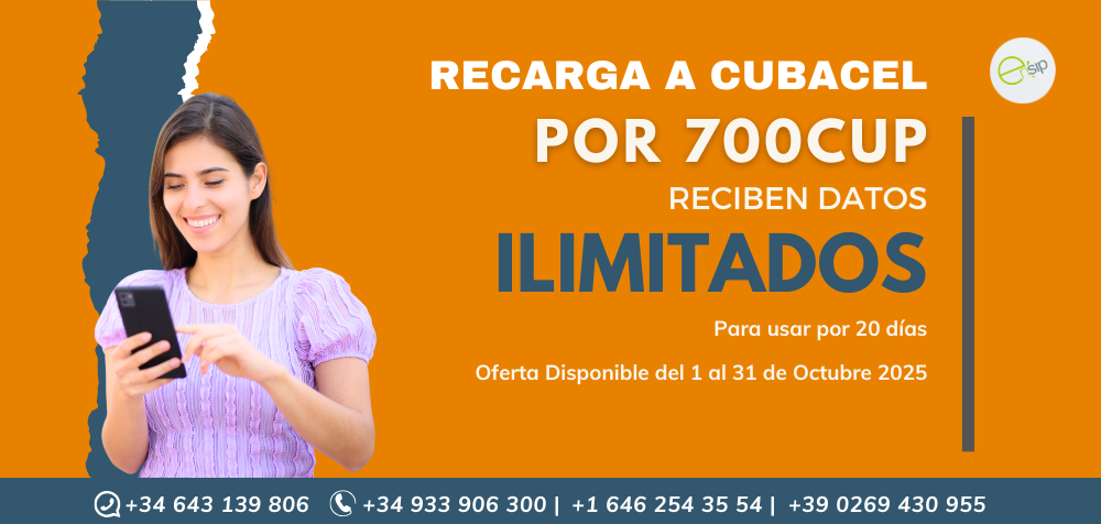RECARGA ahora a CUBACEL